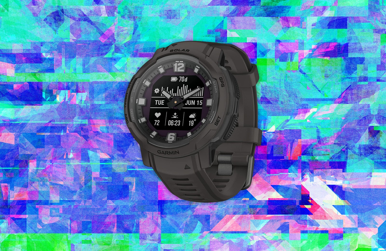 Black digital wristwatch