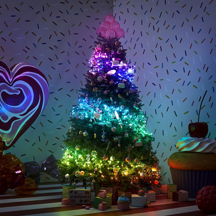 Twinkly Strings Multicolor Lights on a Christmas tree