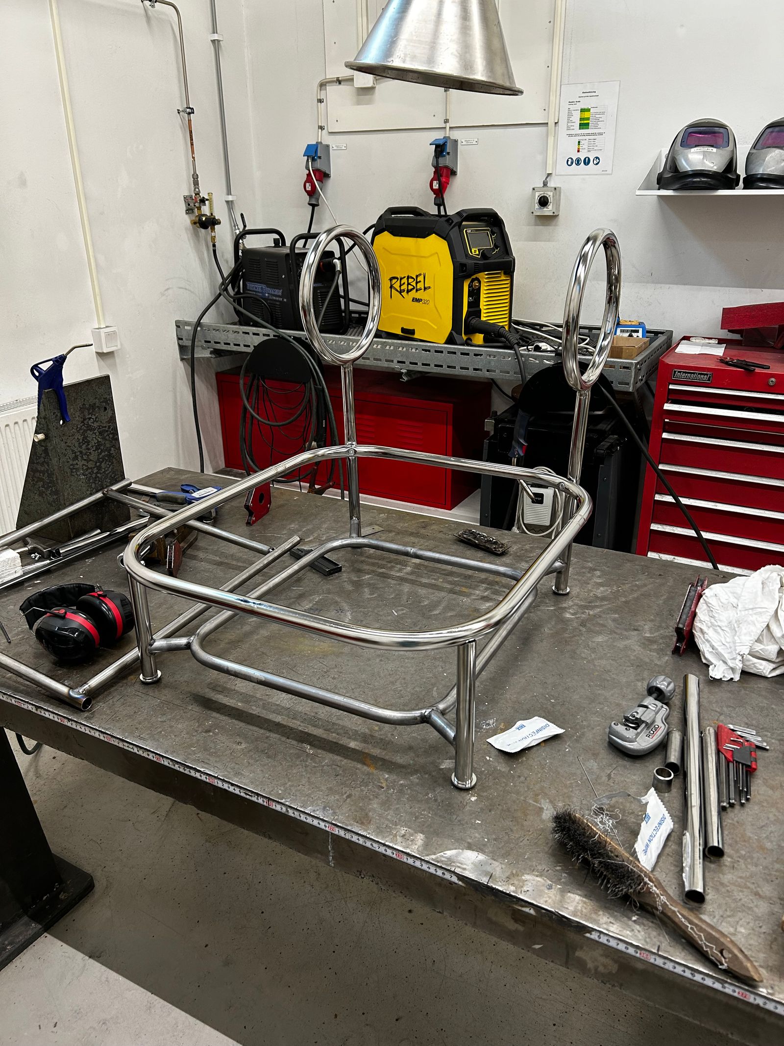 Image may contain Helmet and Stretcher