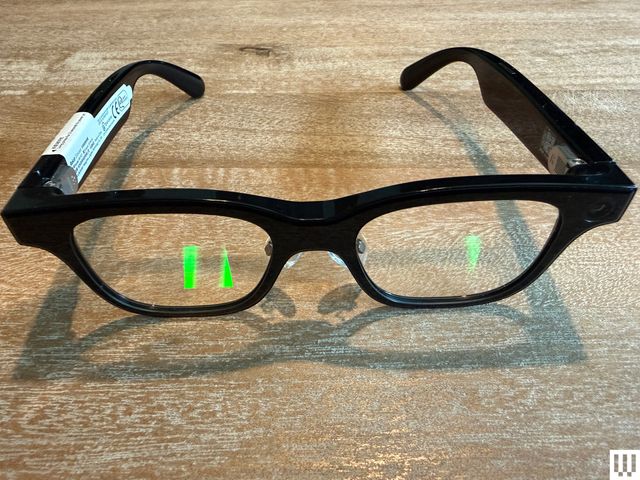 A black pair of smart glasses